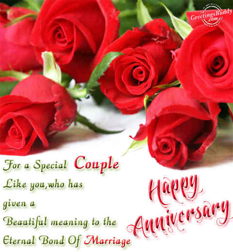 Happy Anniversary To A Special Couple GreetingsBuddy